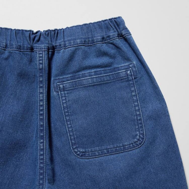 Short Uniqlo Easy Denim Niños Azules | 1784DIUTW