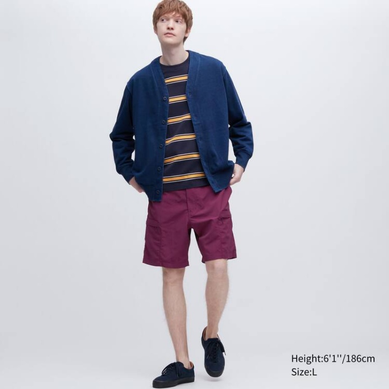 Short Uniqlo Nylon Utility Geared Hombre Moradas | 6509UPRTD