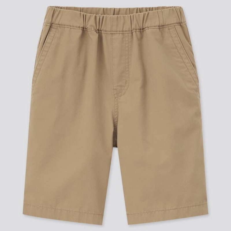 Short Uniqlo Twill Easy (2021 Season) Niños Beige | 7984LRWJG