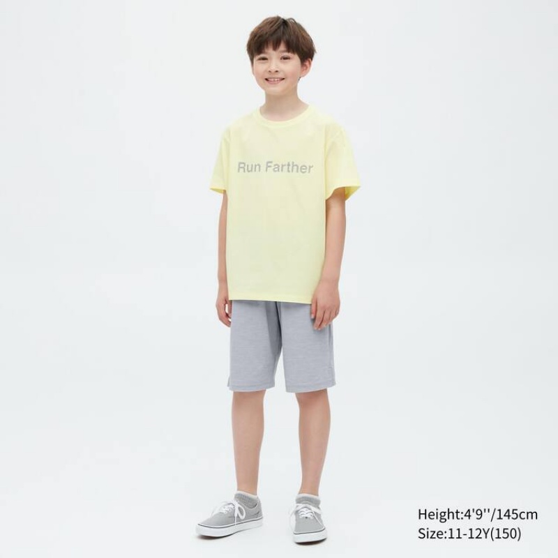 Short Uniqlo Ultra Stretch Dry-ex Niños Gris Claro | 6751KESXT