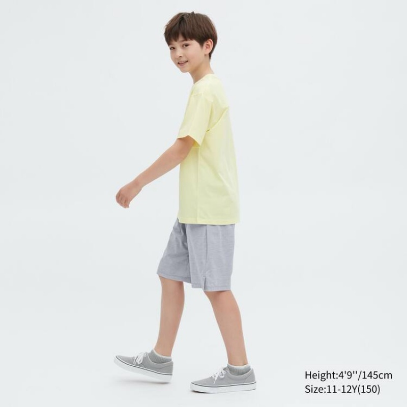 Short Uniqlo Ultra Stretch Dry-ex Niños Gris Claro | 6751KESXT