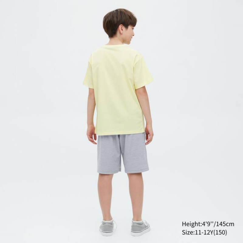 Short Uniqlo Ultra Stretch Dry-ex Niños Gris Claro | 6751KESXT