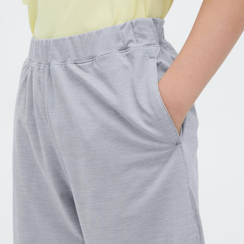 Short Uniqlo Ultra Stretch Dry-ex Niños Gris Claro | 6751KESXT