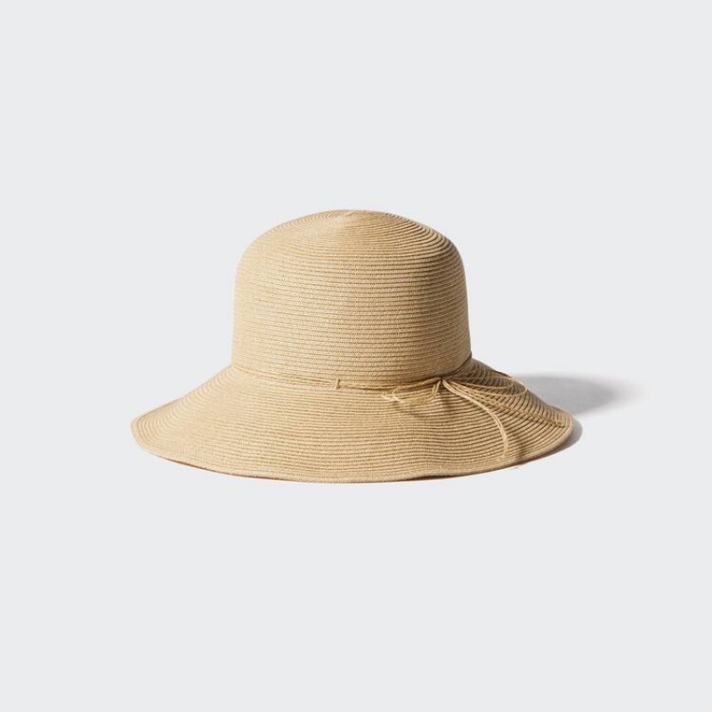 Sombreros Uniqlo Braided Mujer Beige | 2804XWHLJ