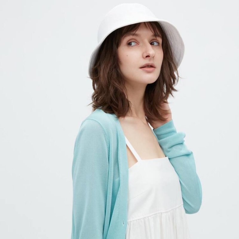 Sombreros Uniqlo Bucket Mujer Blancas | 8496TECHB