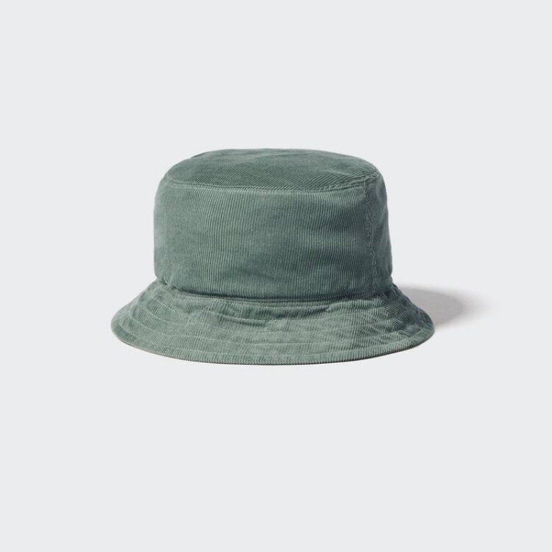 Sombreros Uniqlo Corduroy Hombre Verde | 0872DPQUM