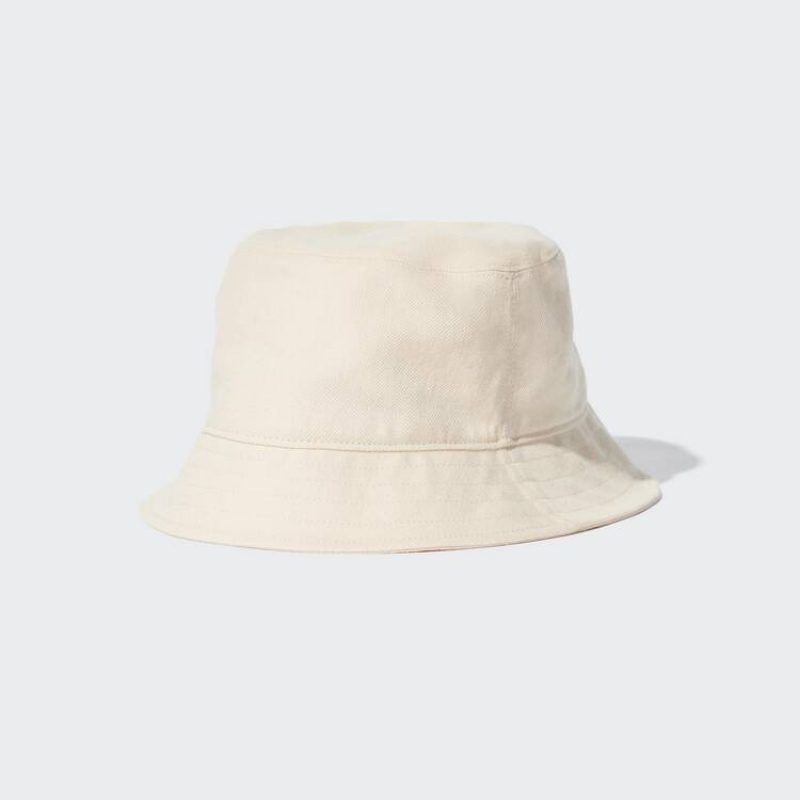 Sombreros Uniqlo Linen Blend Bucket Hombre Blancas | 1586DIQTB