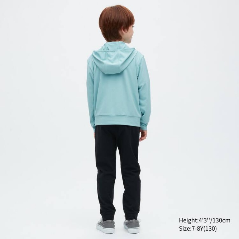 Sudadera con Capucha Uniqlo Airism Mesh Uv Protection Niños Verde | 0546ZCWPD