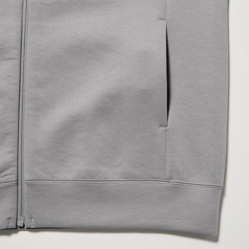 Sudadera con Capucha Uniqlo Dry Stretch Hombre Gris | 8046RSLAN