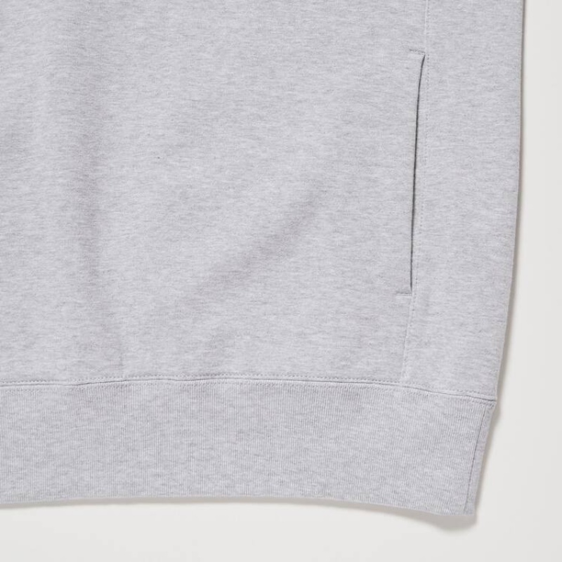 Sudadera con Capucha Uniqlo Sweat Pullover Hombre Gris | 8672GOZLF