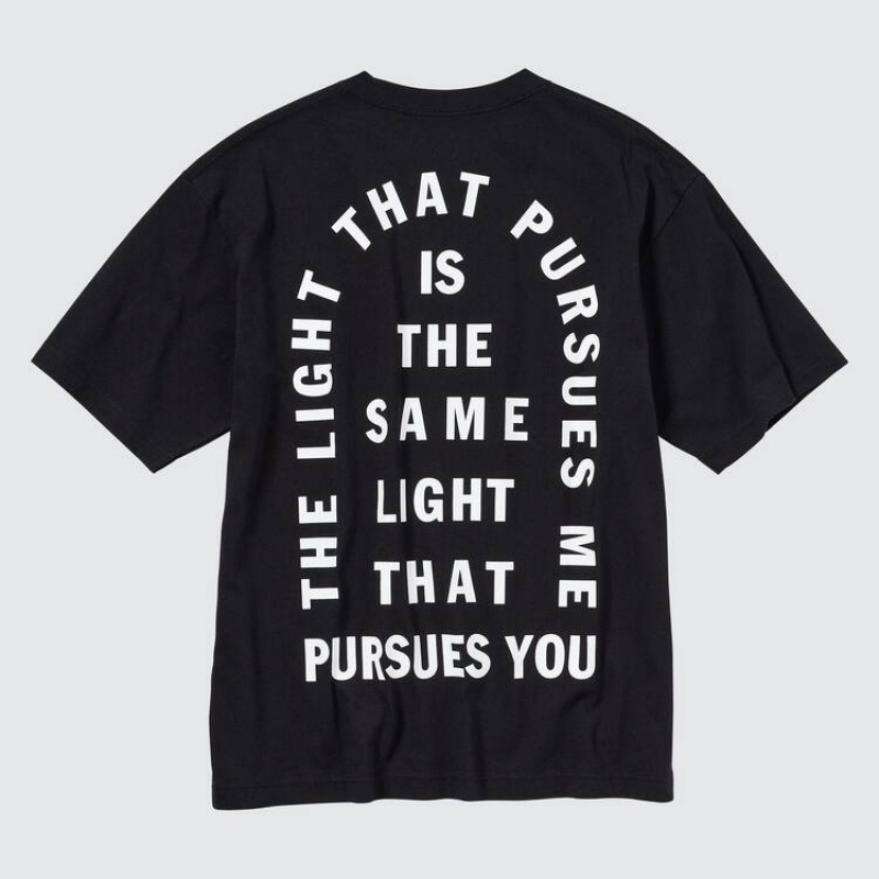 Sudaderas Uniqlo The Message Ut Estampadas (Cali Dewitt) Hombre Negras | 5942SXDJV