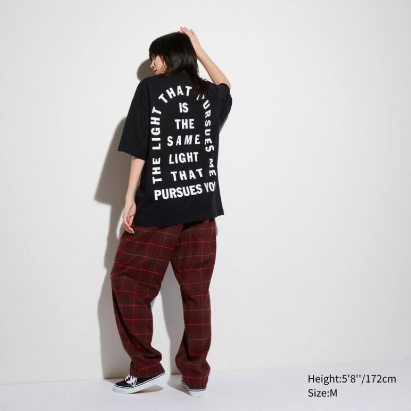 Sudaderas Uniqlo The Message Ut Estampadas (Cali Dewitt) Hombre Negras | 5942SXDJV