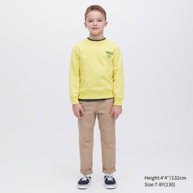 Sudaderas Uniqlo Ultra Stretch Niños Amarillo | 7658SZQOC