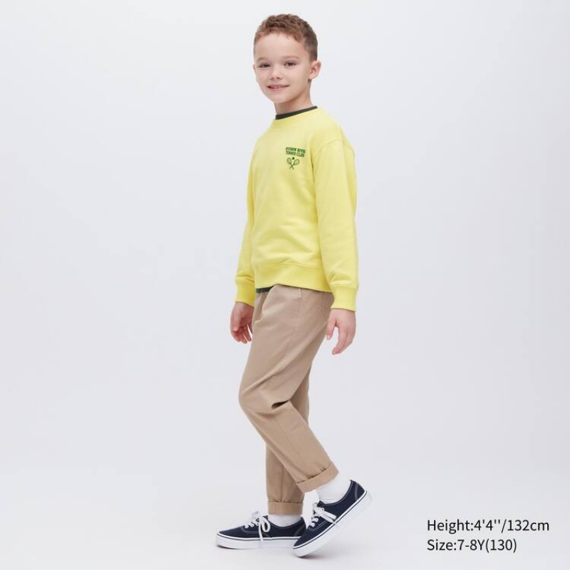 Sudaderas Uniqlo Ultra Stretch Niños Amarillo | 7658SZQOC