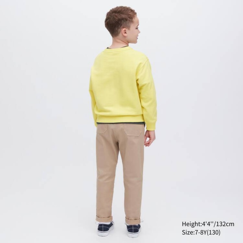 Sudaderas Uniqlo Ultra Stretch Niños Amarillo | 7658SZQOC