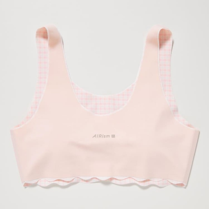 Sujetadores Uniqlo Checked Airism Niños Rosas | 6597FJWGZ