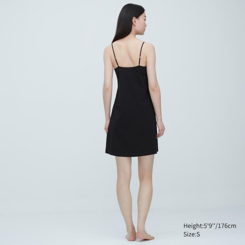 Sujetadores Uniqlo Mame Kurogouchi Airism Plunge Slip Mujer Negras | 3016IGOYF