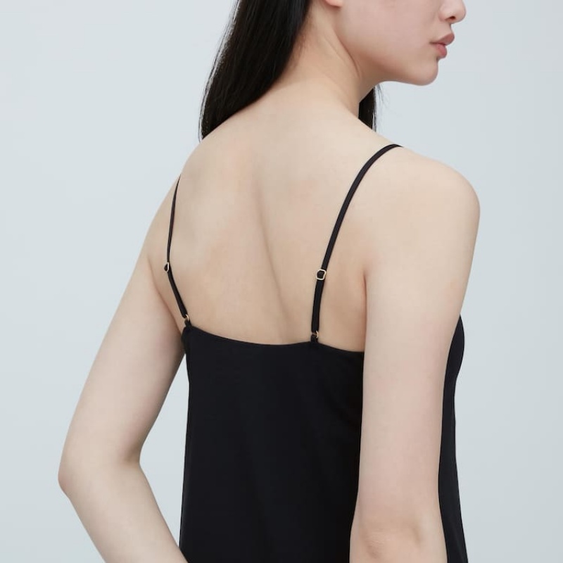 Sujetadores Uniqlo Mame Kurogouchi Airism Plunge Slip Mujer Negras | 3016IGOYF