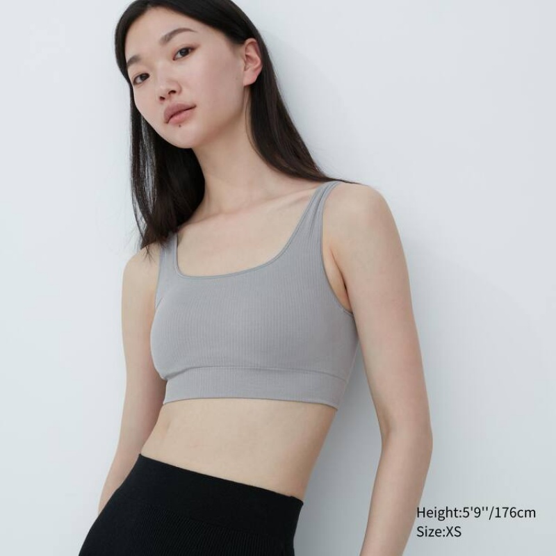 Sujetadores Uniqlo Mame Kurogouchi Relax Seamless Wireless Mujer Gris | 2145MHKWS