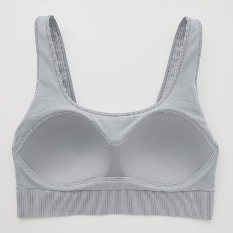 Sujetadores Uniqlo Mame Kurogouchi Relax Seamless Wireless Mujer Gris | 2145MHKWS