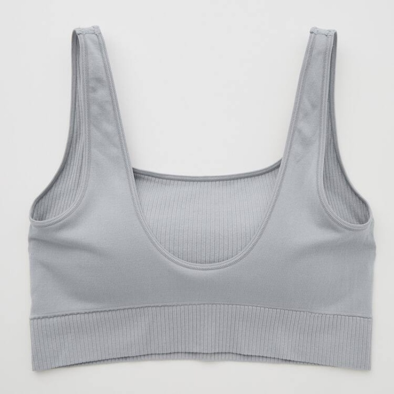 Sujetadores Uniqlo Mame Kurogouchi Relax Seamless Wireless Mujer Gris | 2145MHKWS