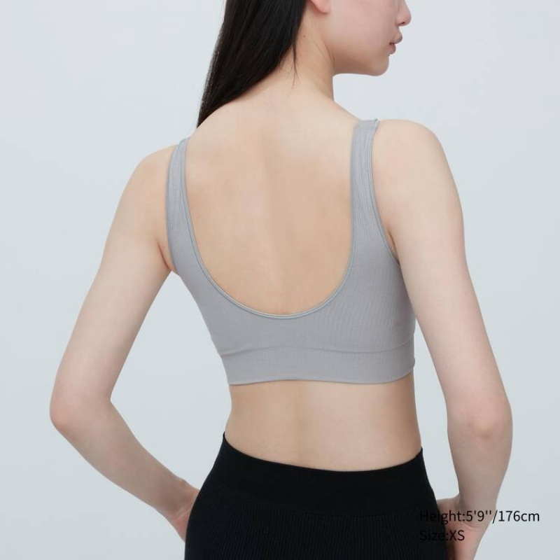 Sujetadores Uniqlo Mame Kurogouchi Relax Seamless Wireless Mujer Gris | 2145MHKWS