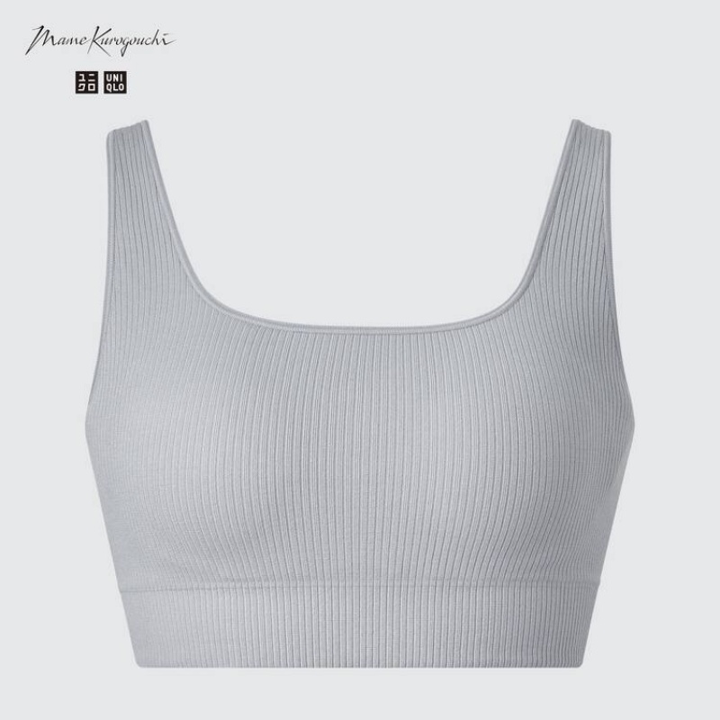 Sujetadores Uniqlo Mame Kurogouchi Relax Seamless Wireless Mujer Gris | 2145MHKWS