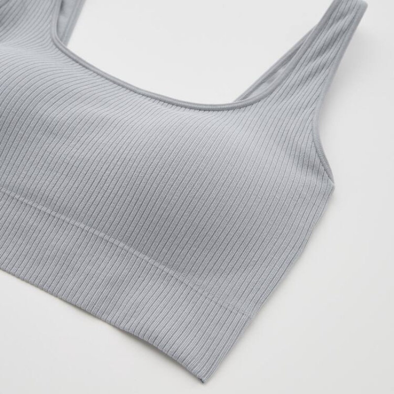 Sujetadores Uniqlo Mame Kurogouchi Relax Seamless Wireless Mujer Gris | 2145MHKWS