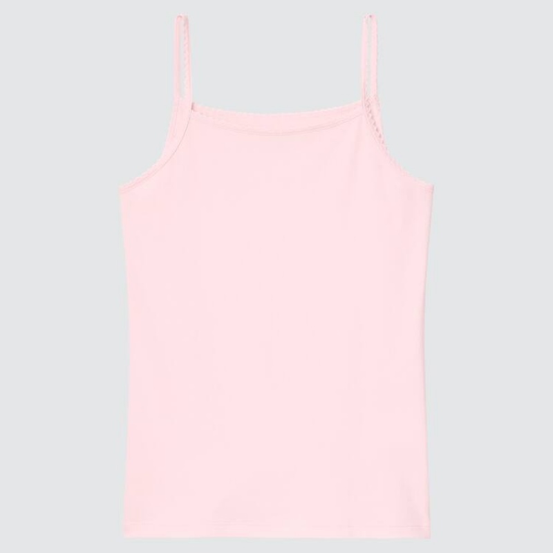 Tops Uniqlo Airism Algodon Blend Camisole Niños Rosas | 2487UZHRK