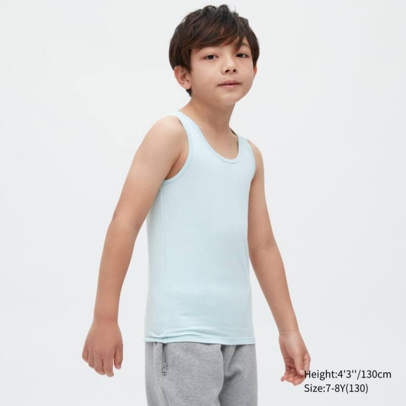 Tops Uniqlo Airism Algodon Niños Verde Claro | 5368SQXHV