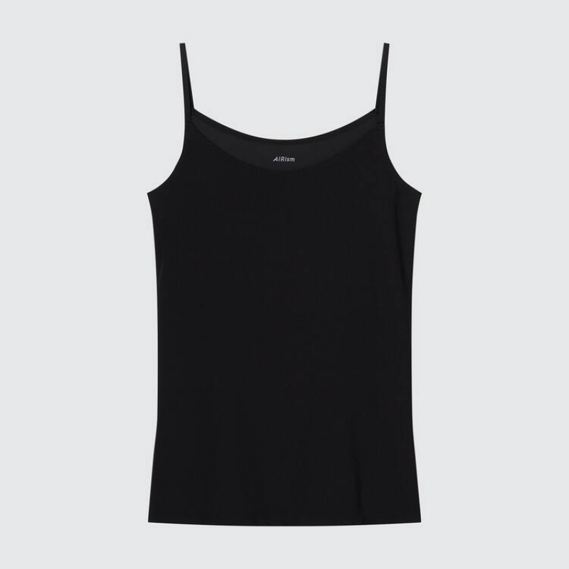 Tops Uniqlo Airism Camisole Mujer Negras | 8239HRVYN