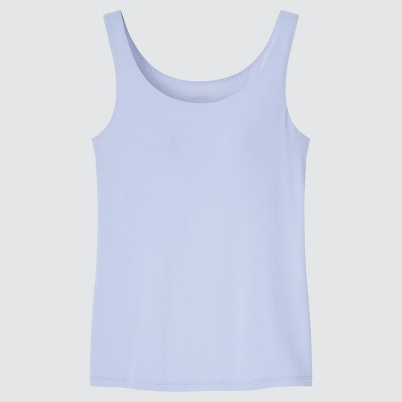 Tops Uniqlo Airism Sin Manga Mujer Azules | 9046VPTQM