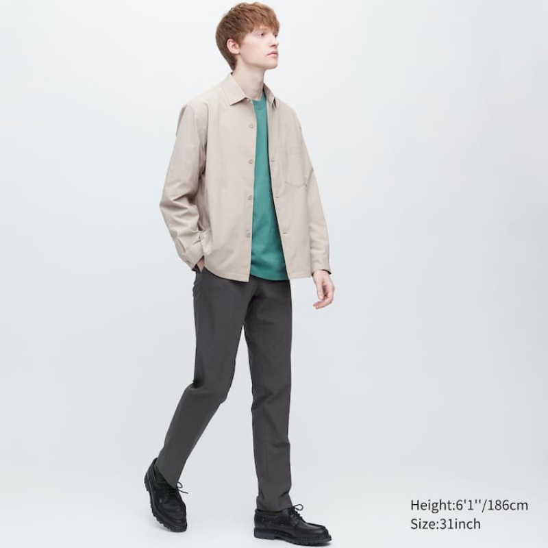 Trajes Uniqlo Airsense Ultra Light Lana-like Hombre Gris Oscuro | 7029NIOPQ