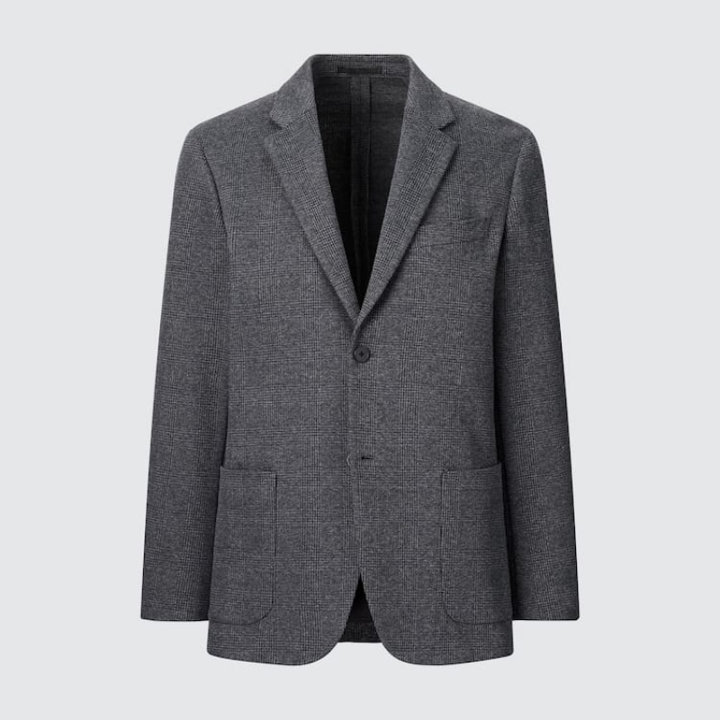 Trajes Uniqlo Patterned Comodidad Hombre Gris | 1478BLMTD