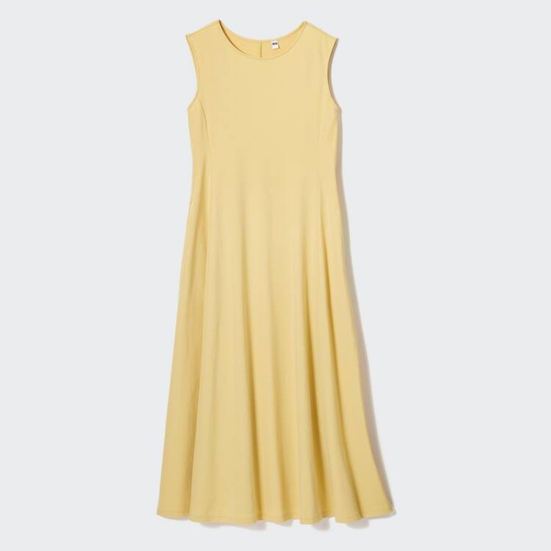 Vestido Uniqlo Airism Ultra Stretch Sin Manga Mujer Amarillo | 9745QXZSC