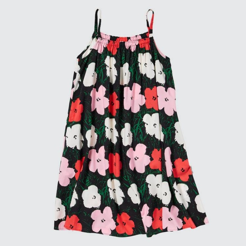 Vestido Uniqlo Andy Warhol Flowers Colección Ut Camisole Niños Rosas | 9075WEQUJ