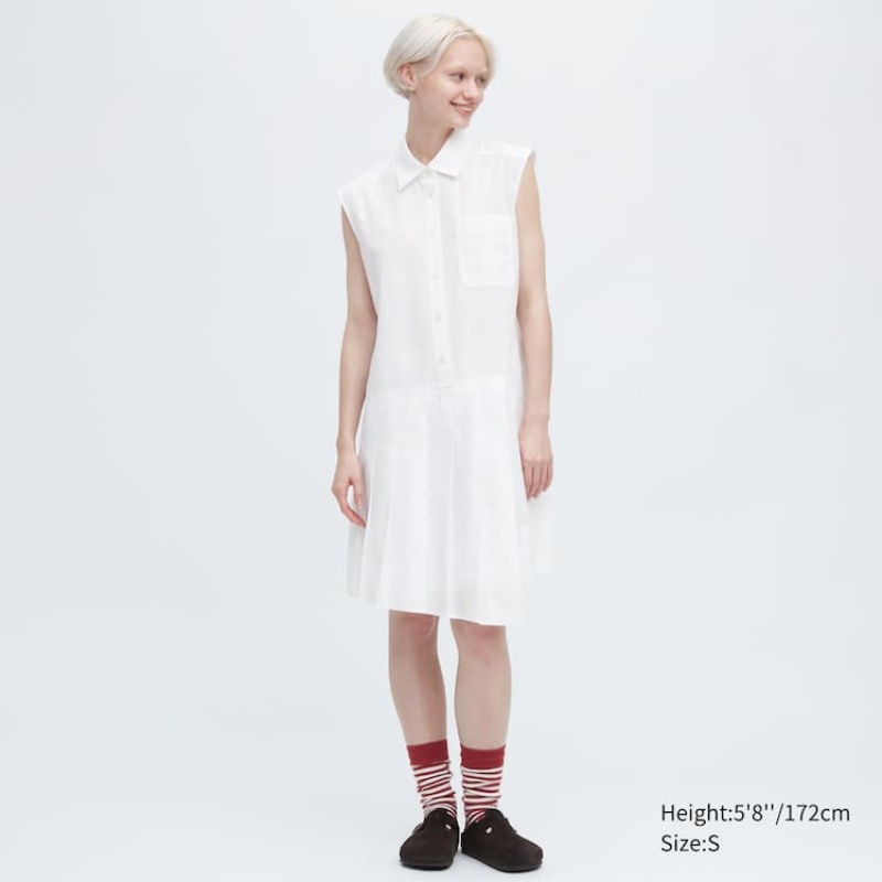 Vestido Uniqlo Jw Anderson Sin Manga Mujer Blancas | 4187OVZBN