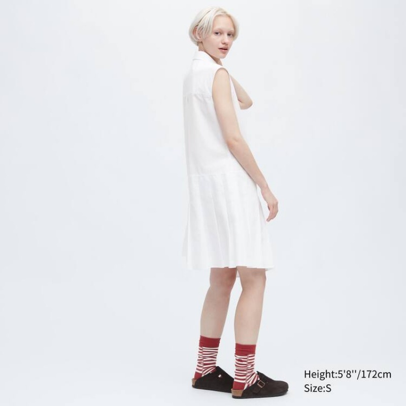 Vestido Uniqlo Jw Anderson Sin Manga Mujer Blancas | 4187OVZBN